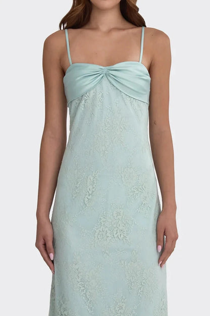 Romantic Blush Pink Lace Spaghetti Straps Prom Dress With Ruched Bodice AD156