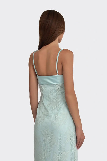Romantic Blush Pink Lace Spaghetti Straps Prom Dress With Ruched Bodice AD156