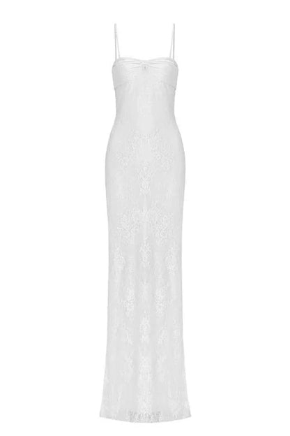 Romantic Blush Pink Lace Spaghetti Straps Prom Dress With Ruched Bodice AD156