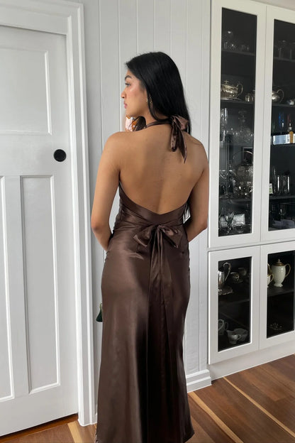 Elegant Mermaid Satin V Neck Prom Dress With Ruched Bodice AD189