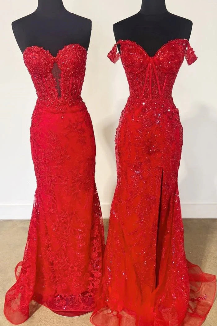 Backless Sequin Mermaid Prom Dress With Sweetheart Neckline And Delicate Appliques AD346