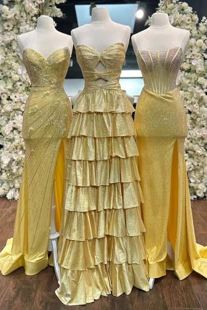 Gorgeous A-Line Sweetheart Lace Up Beaded Prom Dress With Keyhole Bodice And Ruffle Skirt AD532