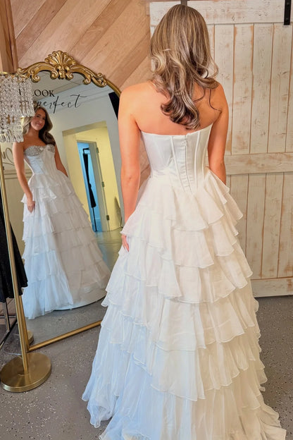 Cute A Line Sweetheart Pink Corset Prom Dress With Beading Ruffles AD565