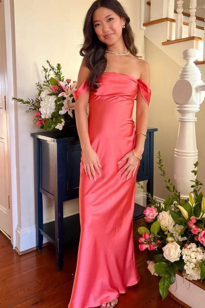 Trendy Sheath Off The Shoulder Lilac Prom Dress With Ruched AD598