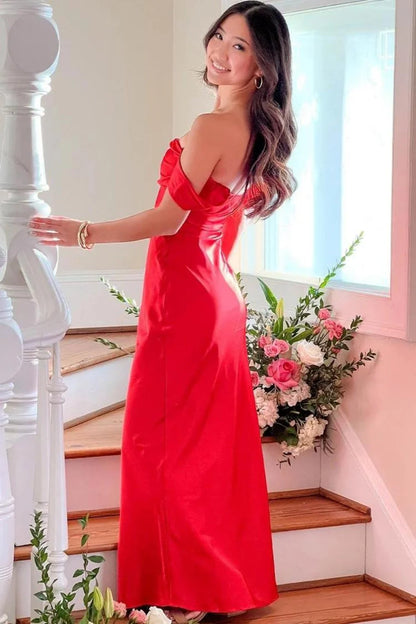 Trendy Sheath Off The Shoulder Lilac Prom Dress With Ruched AD598