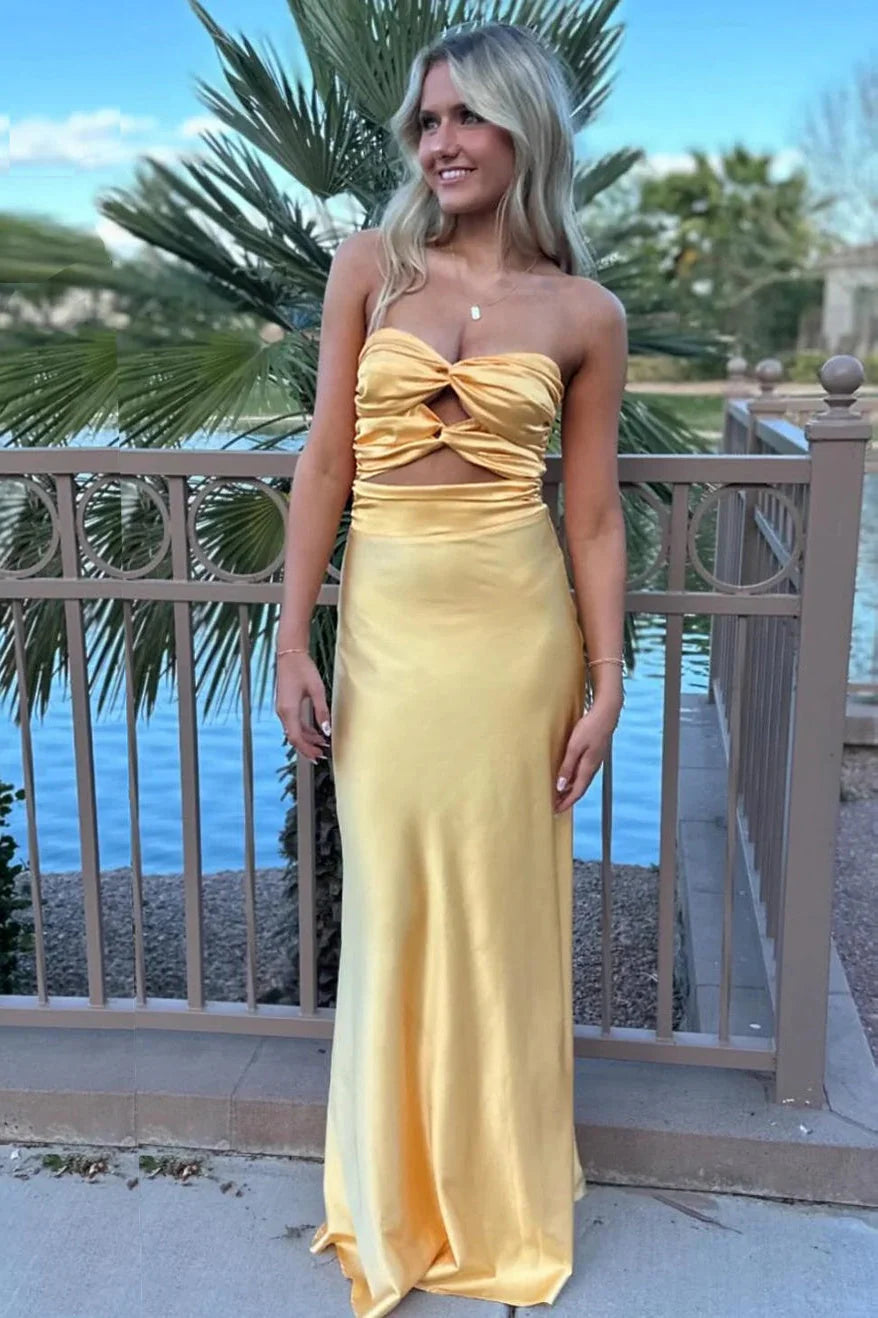 Stylish Sheath Sweetheart Blue Long Party Dress With Keyhole AD775