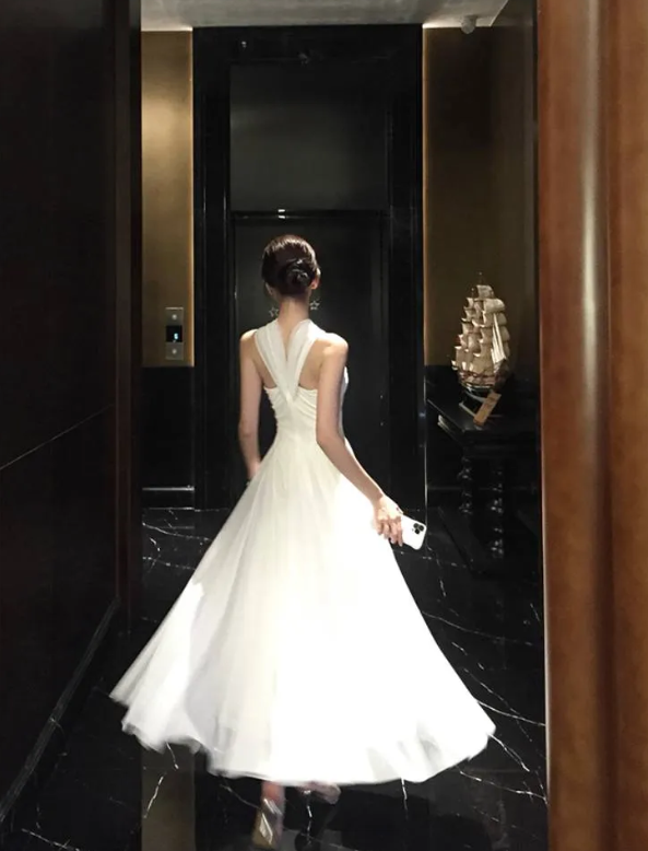 Classic White Off‑The‑Shoulder A‑Line Prom Dress With Ruched Bodice & Rhinestone Brooch Detail AD838