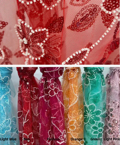Glamorous Red Spaghetti Straps Lace Mermaid Long Prom Dress With Floral Embroidery & Sequins AD889