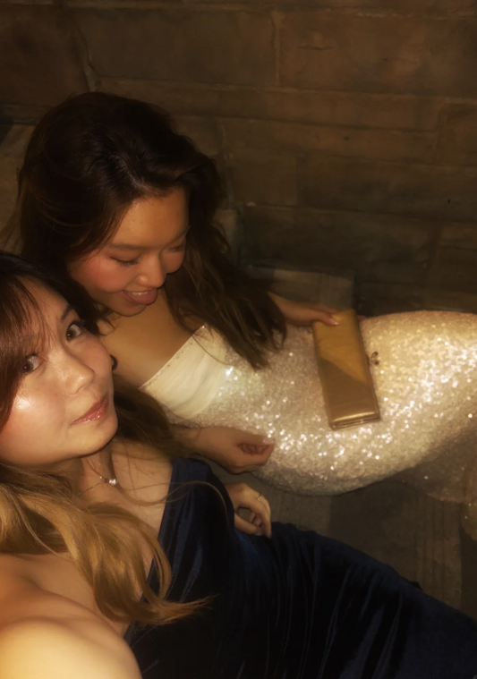 Enchanting Ivory Chiffon Sweetheart Neck Bodice Sequin Long Mermaid Prom Dress AD948