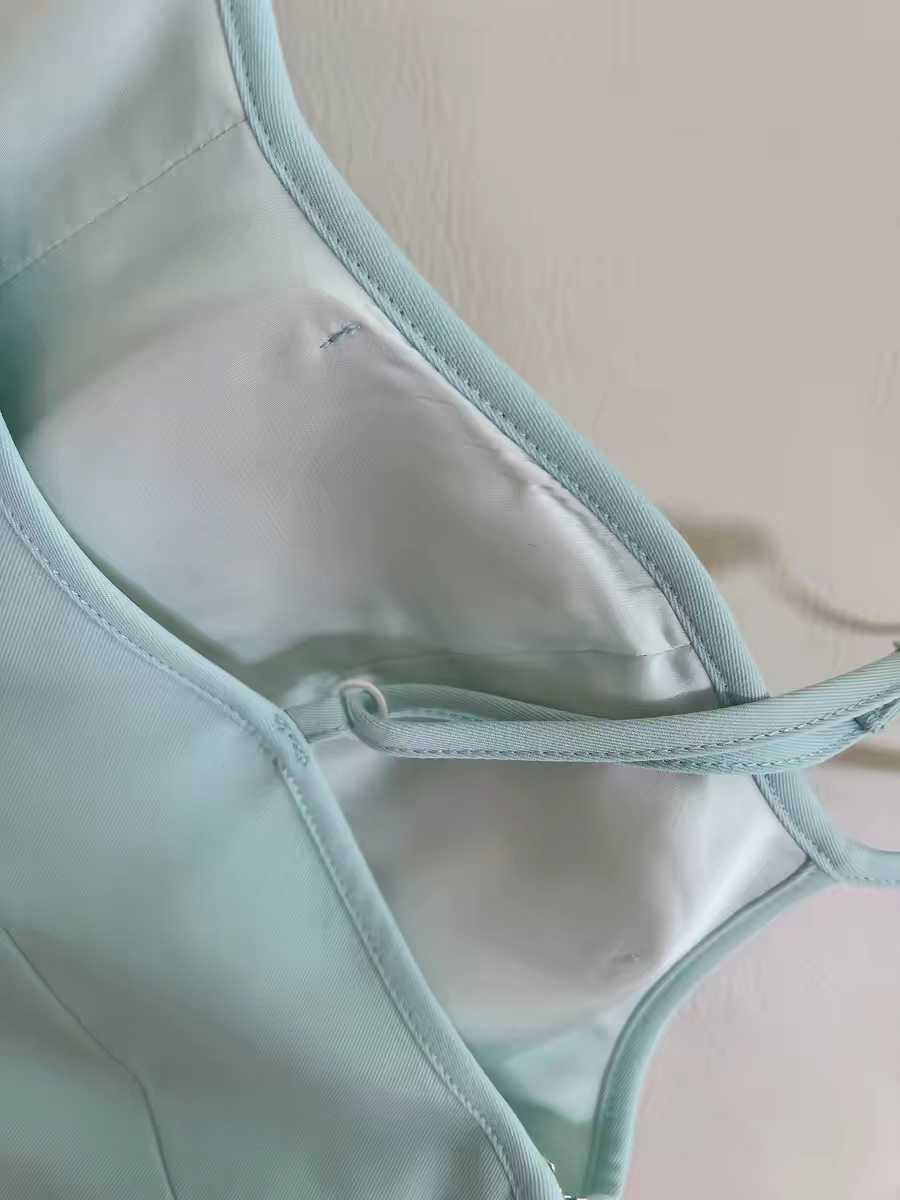 Whimsical Mint Green Spaghetti Straps Chiffon A-Line Long Prom Dress AD952