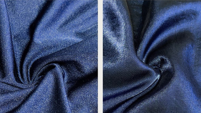 Chic Navy Off The Shoulder Shimmer Satin Mermaid Long Prom Dress With Asymmetrical Tiered Ruffle Skirt AD955