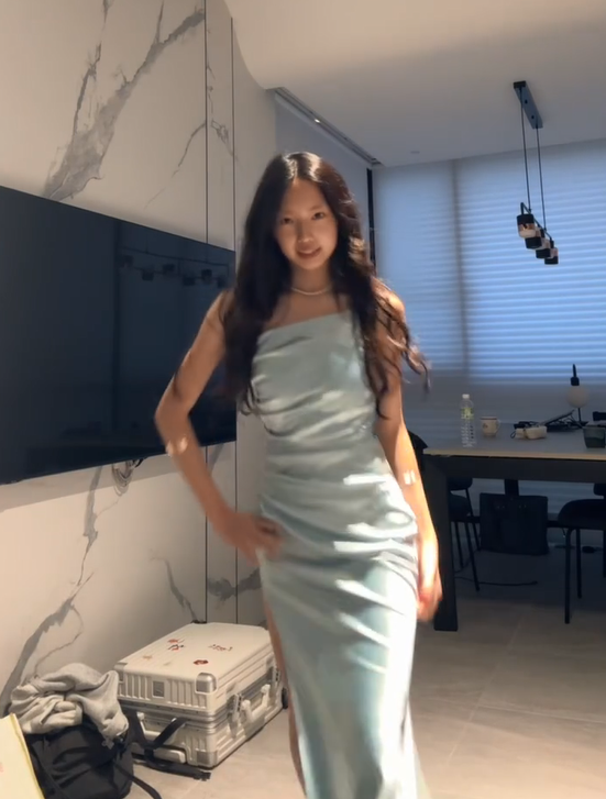 Chic Blue One Shoulder Ruched Satin High Slit Mermaid Long Porm Dress AD995