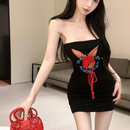 Cute The Millennium Style Skirt Sheath Strapless Novelty Short Dress AP0273