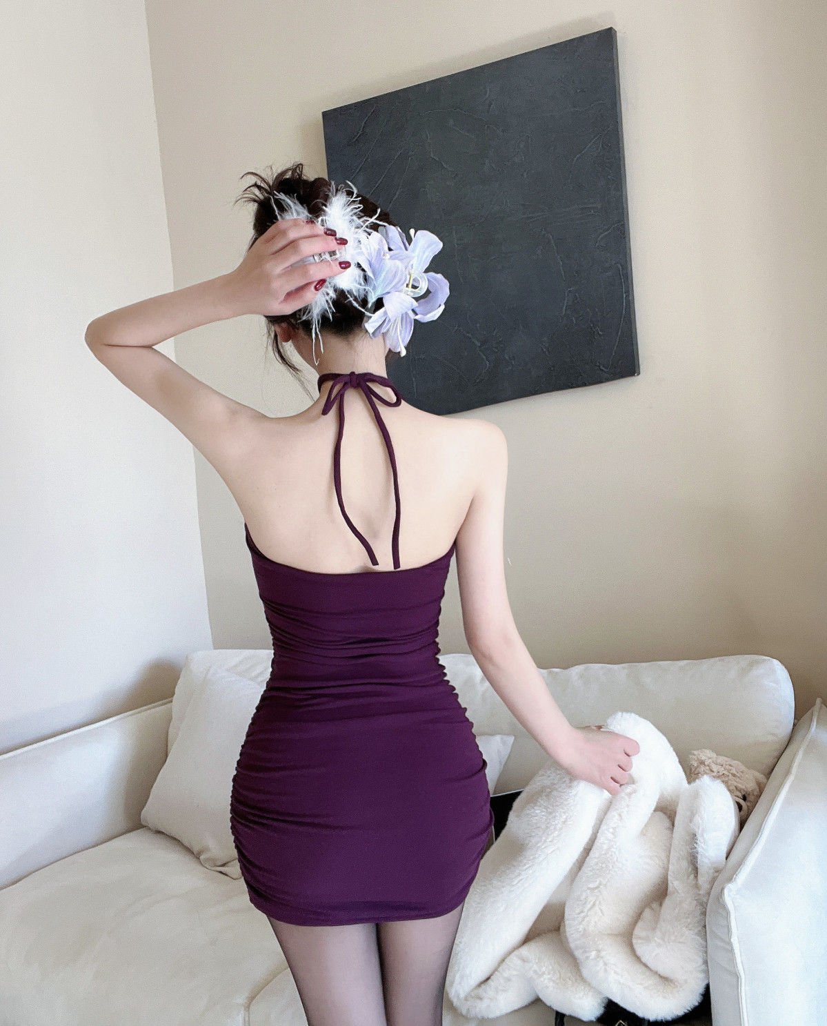 Sweetheart Neck Fold Sheath Skirt Strapless American Fashion Short Dress AP0275