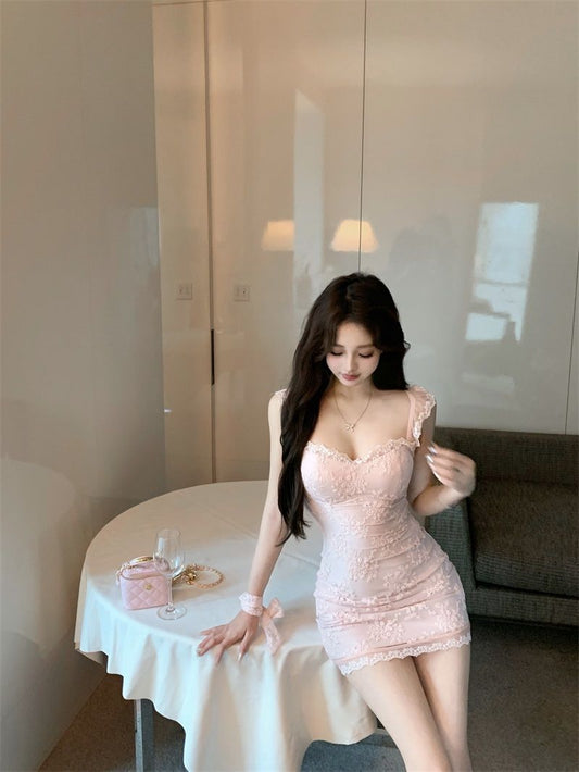 Mordern Sheath Spaghetti Strap Dress Alluring Novelty Skirt Bodycon Short Dress AP0279