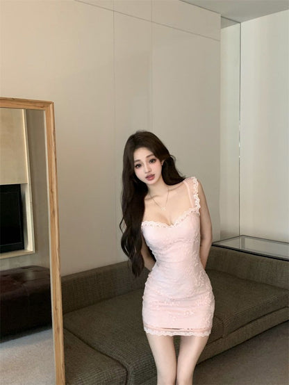 Mordern Sheath Spaghetti Strap Dress Alluring Novelty Skirt Bodycon Short Dress AP0279