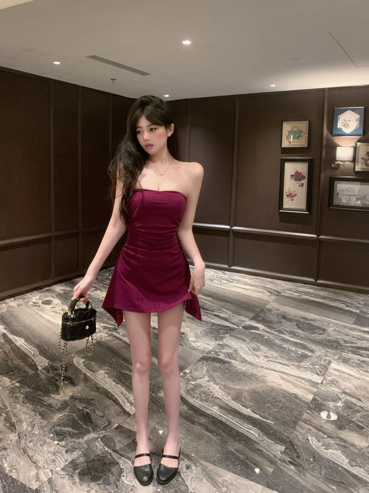 Hot Sales Newest Strapless Backless Dress Bodycon Sexy Short Dress AP0284
