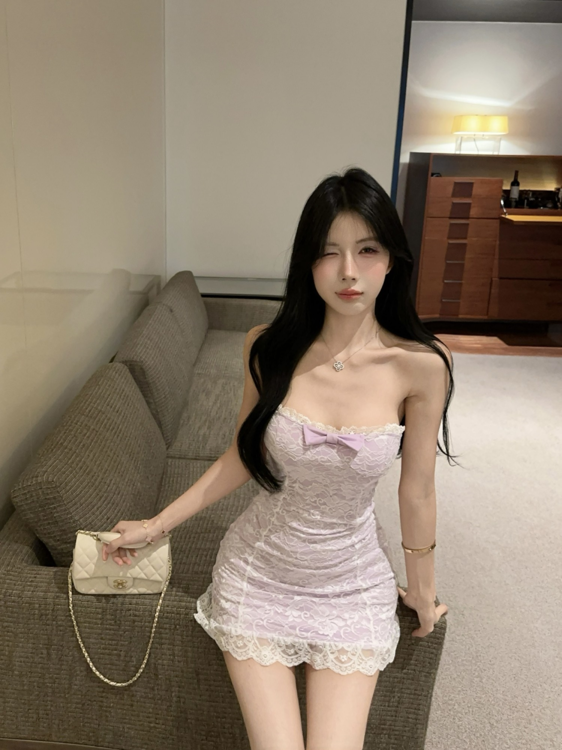 Hot Sales The Millennium Style Hip-Hugging Skirt Lace Trim Strapless Short Dress AP0317