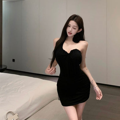 Novelty One Shoulder Feast Party Asymmetrical Strap Hip-Hugging Peculiar Design Short Dress AP0327