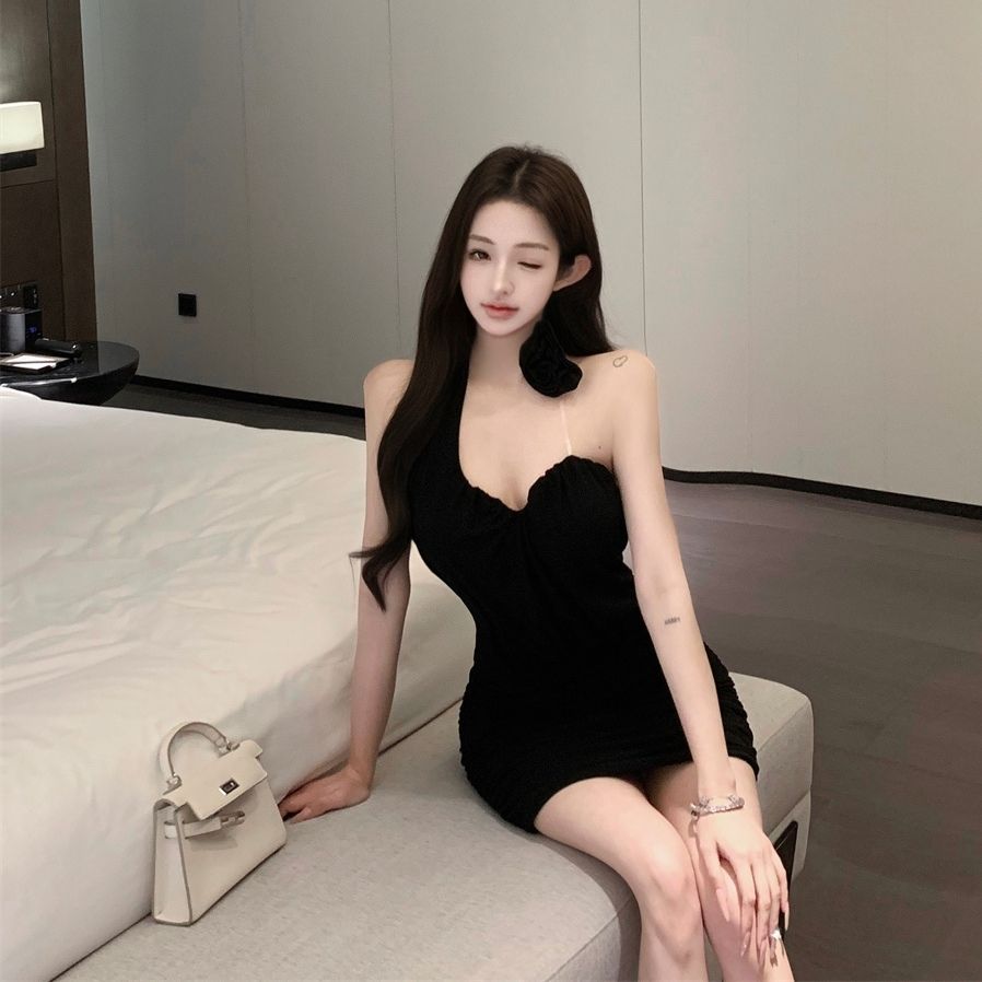Novelty One Shoulder Feast Party Asymmetrical Strap Hip-Hugging Peculiar Design Short Dress AP0327