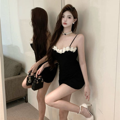 Summer New Tendency Ruffled Skirt Charming Everyday wear Bodycon Spaghetti Strap Short Dress AP0339