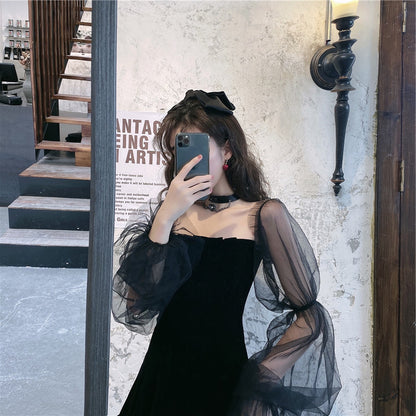 Summer Everyday Wear Skirt Elegant Tulle Sleeve Dress Fine Texture Sheath Short Dress AP0366