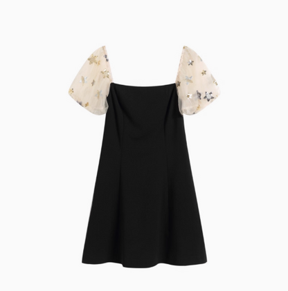 Charming Summer Cute Skirt Elegant Tulle Short Sleeve Dress Feast Short Dress AP0367