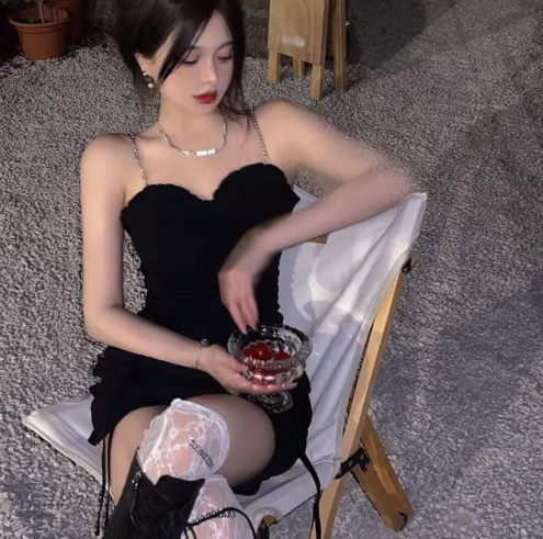 Fashion Women Breathable Material Mini Skirt Spaghetti Strap Rouched  Party Short Dress AP0390