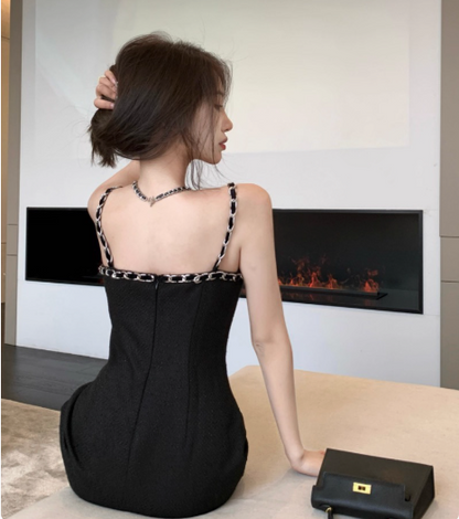 2025 Vogue Breathable Fabric Summer Skirt Party Everyday Wear Slim-Fit Short Dress AP0408