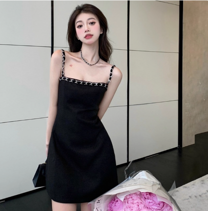 2025 Vogue Breathable Fabric Summer Skirt Party Everyday Wear Slim-Fit Short Dress AP0408