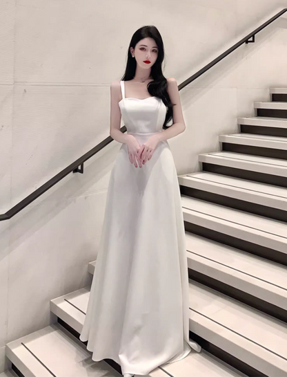 Fashionable Backless Spaghetti Strap Maxi Dress Bowknot Design Feast Elegant Long Dress AP0438