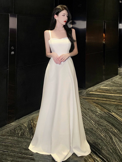 Fashionable Backless Spaghetti Strap Maxi Dress Bowknot Design Feast Elegant Long Dress AP0438