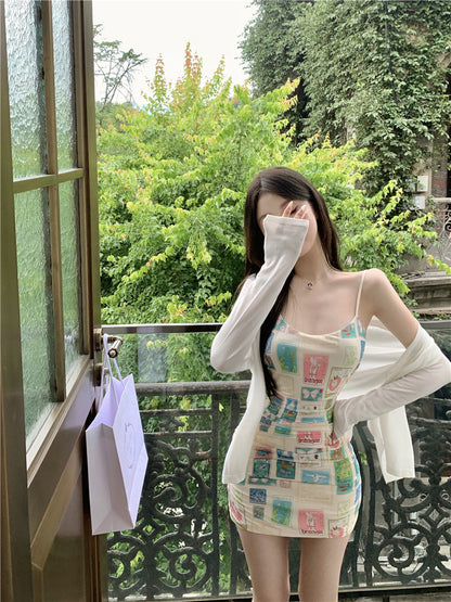 Stretchy Fabric Breathable Short Skirt Party Everyday Wear Chic Sheath Short Dress AP0470