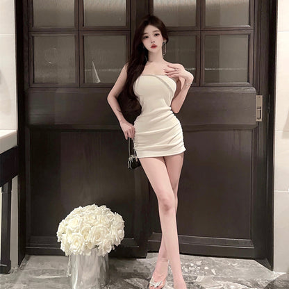 Sleeveless Summer Novelty Mini Skirt Strapless Chic Party Bodycon Short Dress AP0472