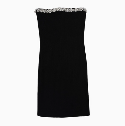 Strapless Beading Charming Mini Skirt Simple Breathable Summer Sheath Short Dress AP0536