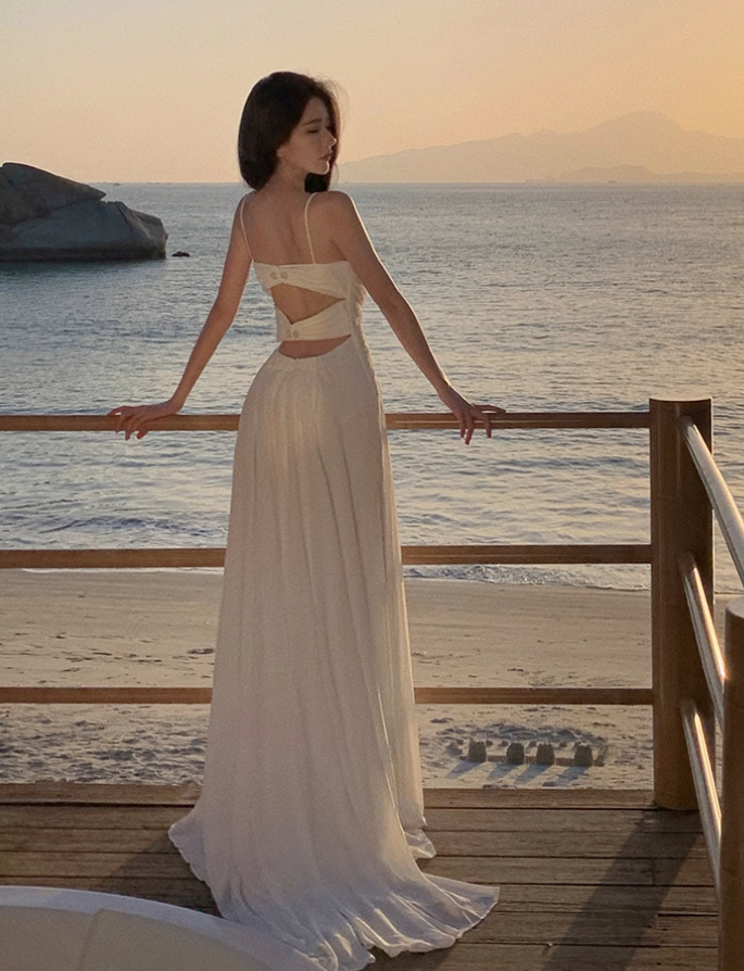 Elegant Hi-Lo Socialite Maxi Dress Waist-Cinching Sweep Train Long Dress AP0610