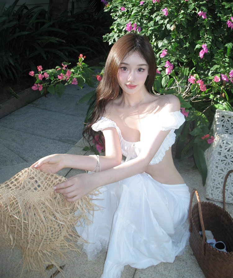 New Arrival Puff Off-Shoulder Strapless With Long Dress Two-Piece Open-Waist Long Dress AP0619