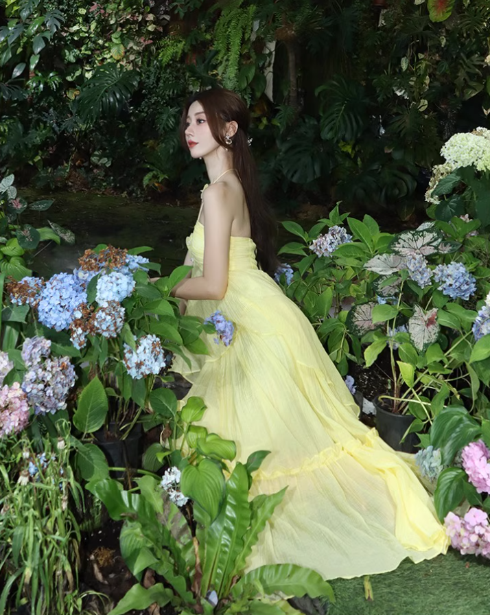 Newest Ethereal Vibe Vacation Outfit Maxi Dress Backless Elegant Flowy Halter Long Dress AP0627