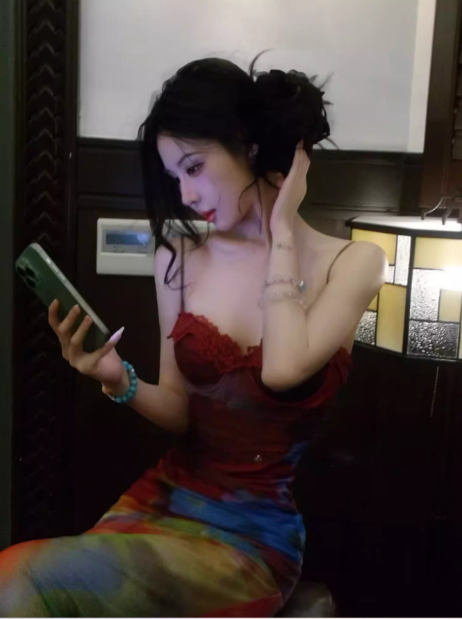 Tulle Trimmed Soft Fabric Maxi Dress Hot Girls Spaghetti Strap Vibrant Tie-Dye Long Dress AP0628