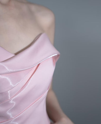 Chic Pink Off-Shoulder Cute Shimmering Fabric A-line Homecoming Short Dress AP0635