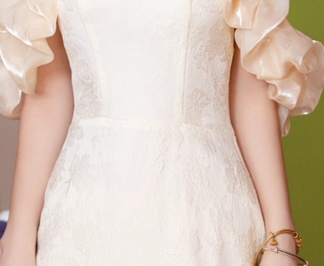 Socialite Style Tulle Splicing Off-Shoulder Evening Feast Strapless Bridesmaid Hugging Prom Dress AP0645