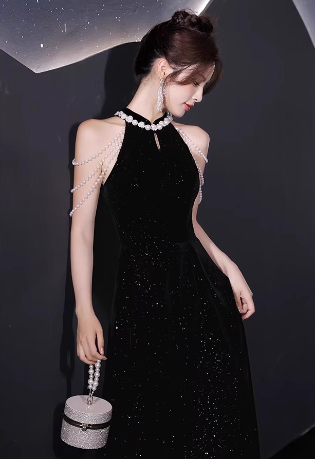 Charming Jewel Neck Sleeveless Host Evening Feast Glow Strapless Hollow-Out Prom Dress AP0658