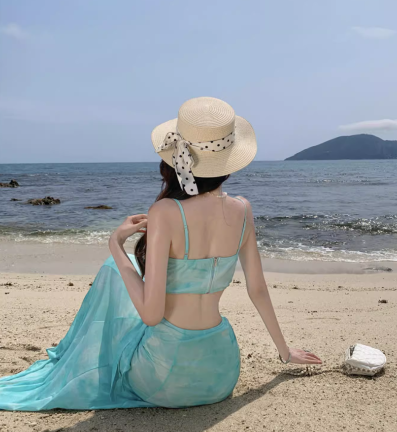 Luxury Niche Boho Lace Trimmed Maxi Dress Spaghetti Strap Open-Waist Long Dress AP0687