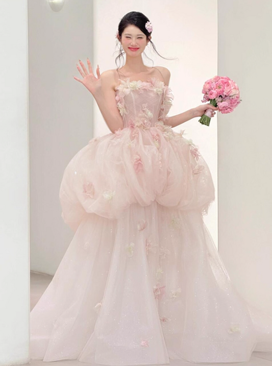 Classic Romance Off-Shoulder Cloud - Like Evening Dress 3D Floral - Embellished Prom Dress AP0777