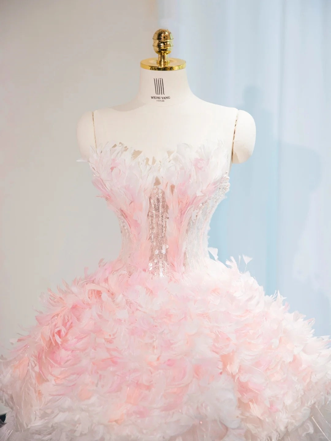 Cute Tiered Tulle Strapless Mini Dress Sparkly Sequins A-Line Petal Design Homecoming Dress AP1045