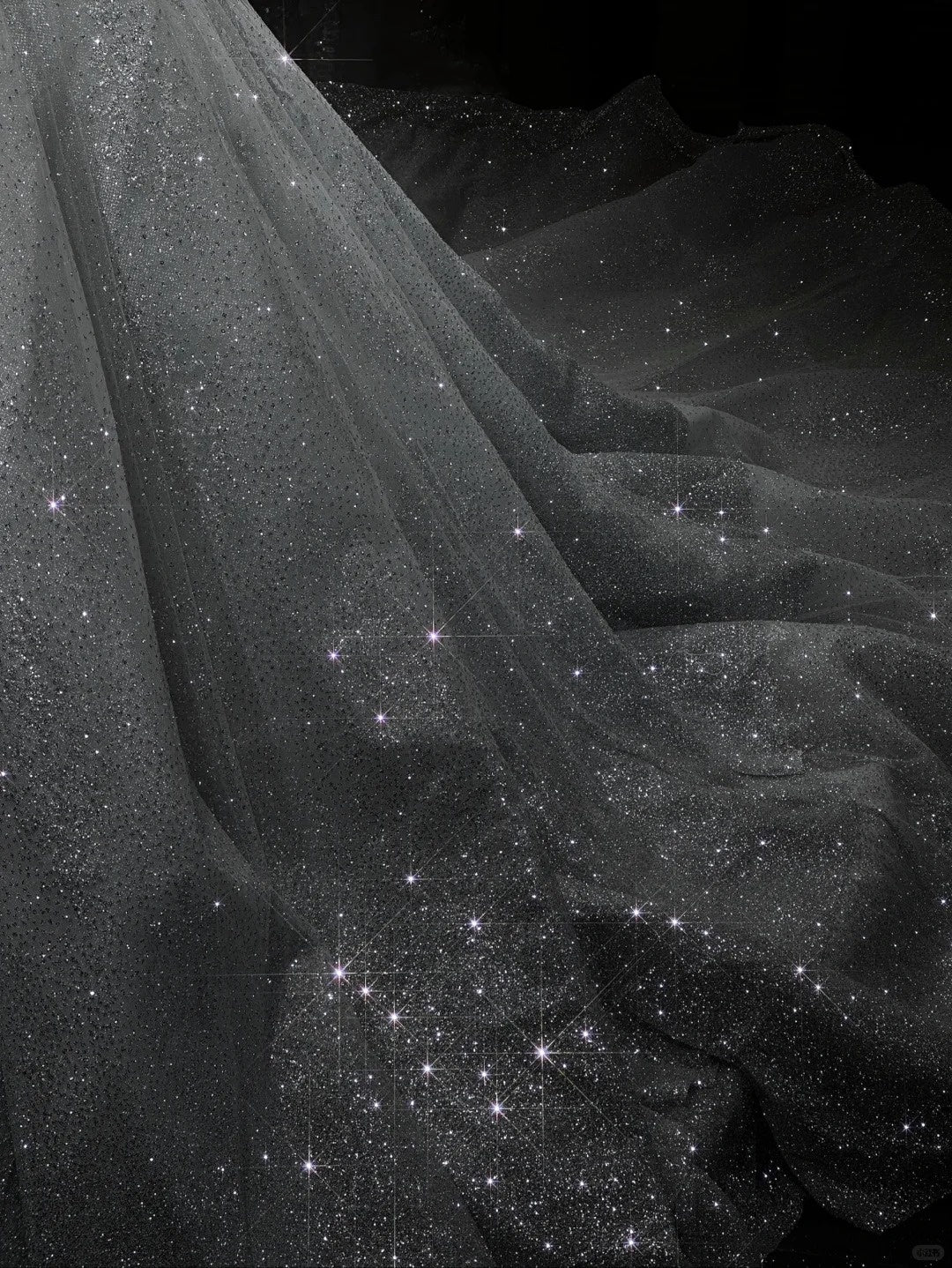 Luxurious Beaded Glowing Sheer Tulle Layered Bridal Dress Off-Shoulder Crystal Details Wedding Dress AP1059