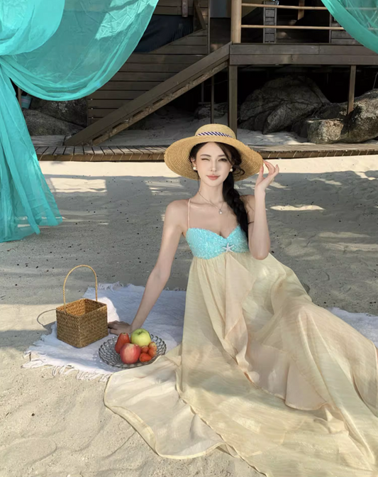 Elegant Glittering Sequins Design Flowy Maxi Dress Photogenic Asymmetric Hem Ruffles Long Dress AP1215