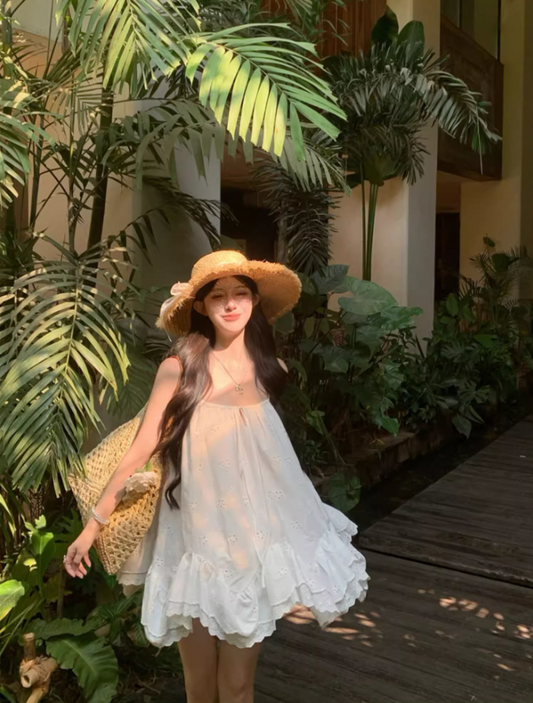 Romantic Stylish Shoots Asymmetric Hem Mini Skirt Party Everyday Wear Chic Tiered Short Dress AP1402