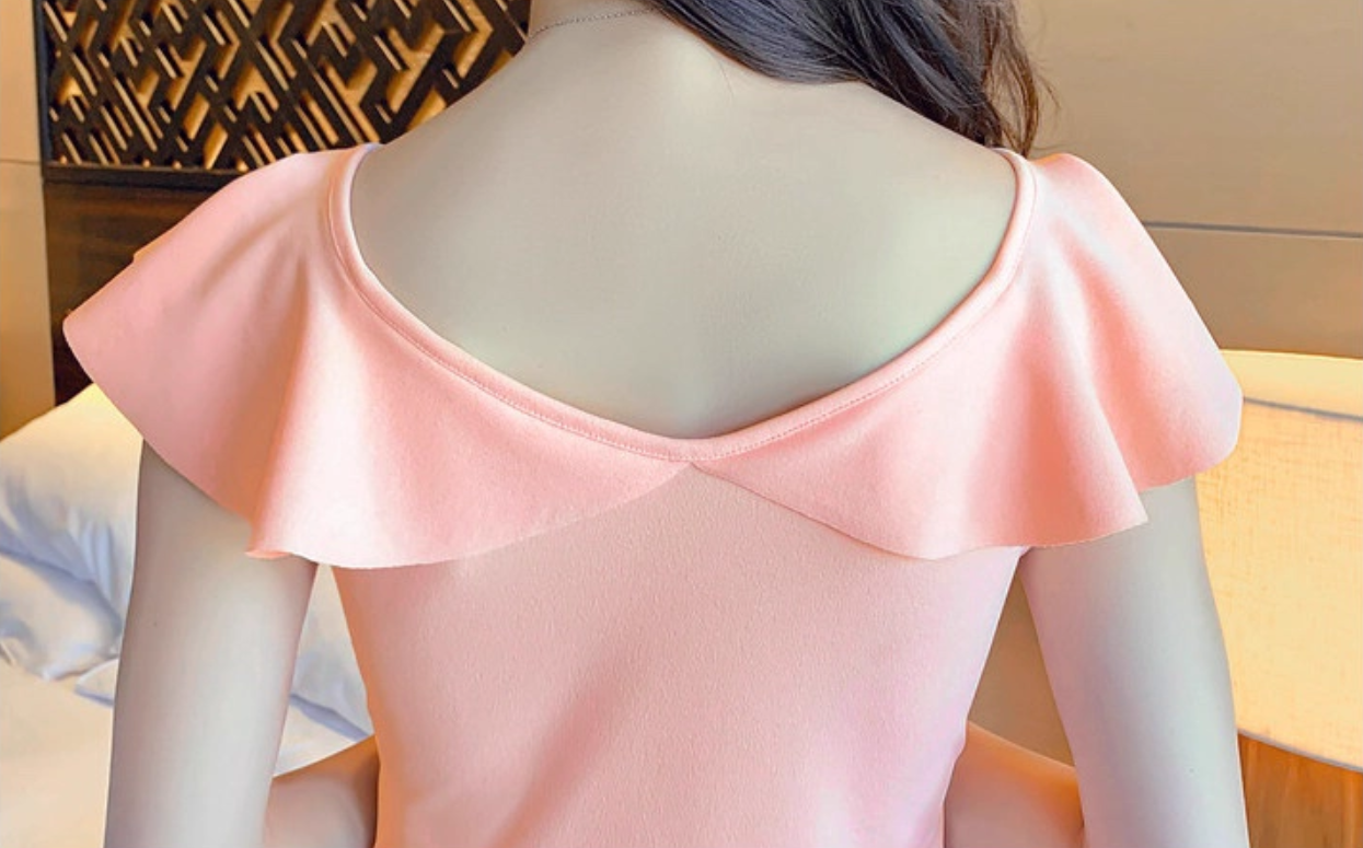 Alluring A-Line Pink Cinched-Waist Mini Skirt Newest Parties Outfit Flutter Strap Cutout Short Dress AP1646