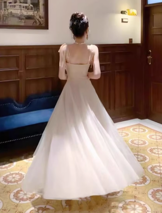 Exquisite Butterflies Design Applique Maxi Dress Elegant Adjustable Spaghetti Strap Cascade Mesh Splicing Long Dress AP1699